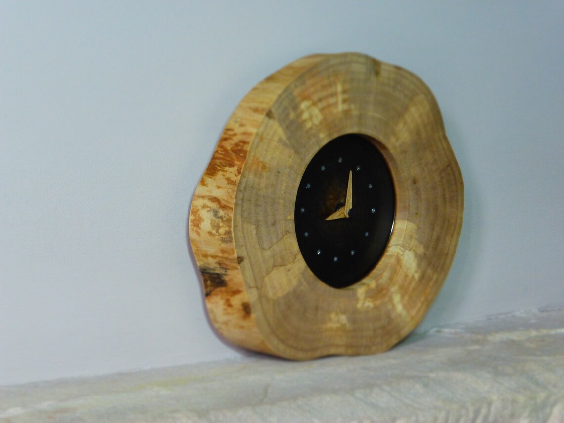 Handmade Beech Endgrain Live Edge Clock James Taylor Furniture