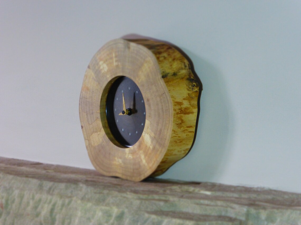 Handmade Beech Endgrain Live Edge Clock James Taylor Furniture