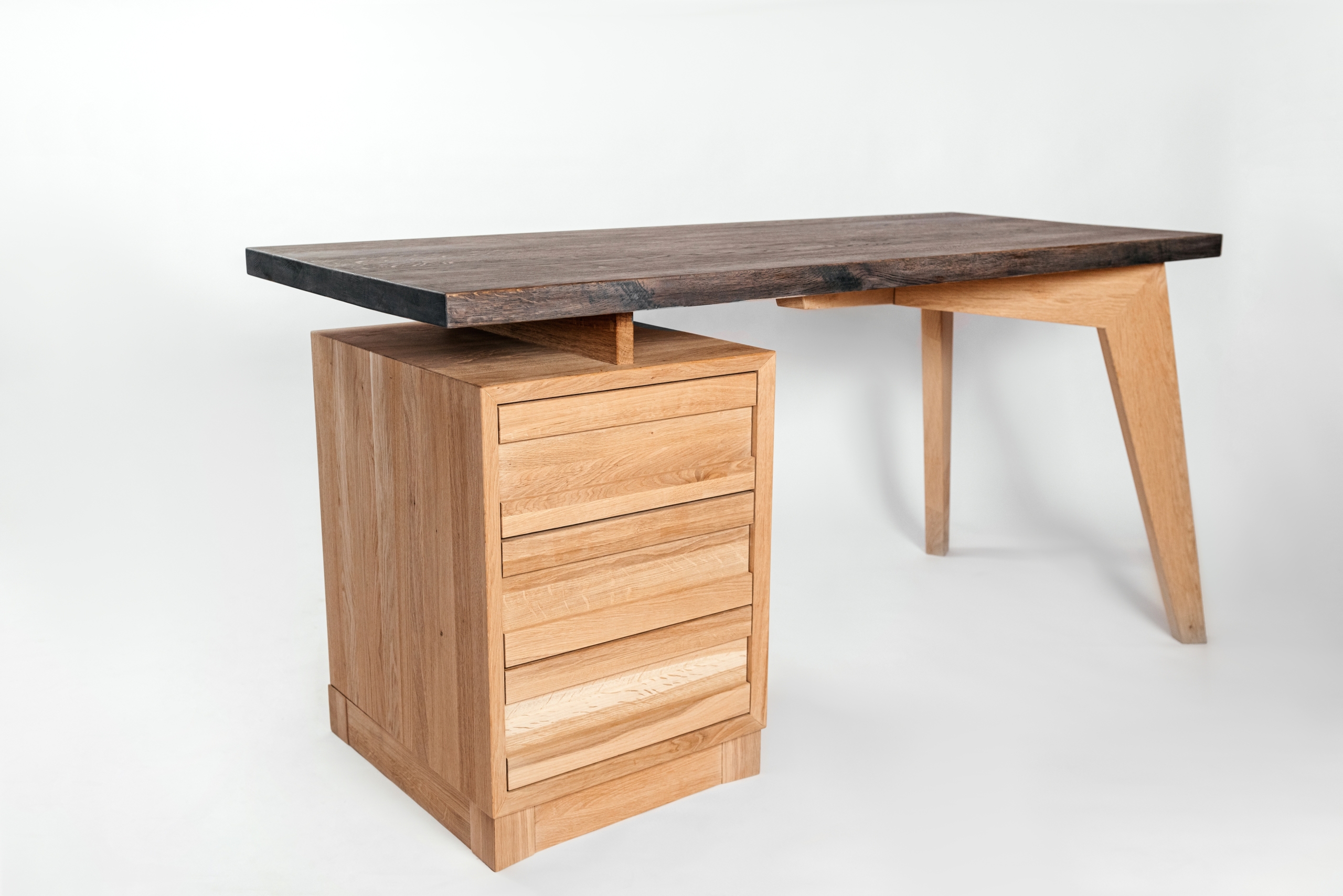 Handmade,Wooden,Table,On,A,White,Background,With,All,The